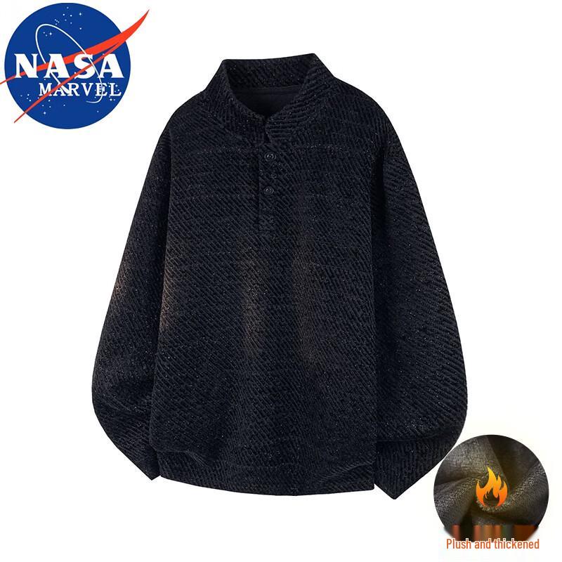 

NASA MARVEL Men s Heavyweight Warm Stand Collar Knit Sweater L