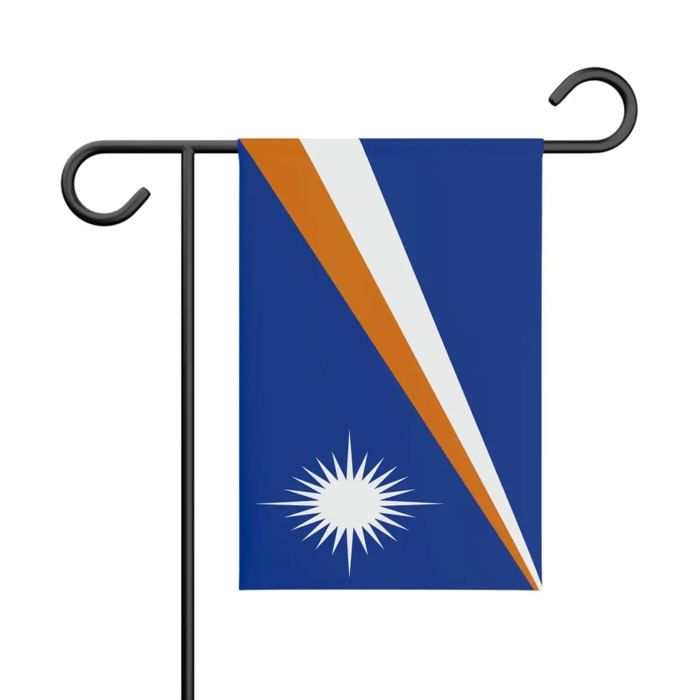 Drapeau Jardin Îles Marshall – 32 x 47.5 cm – Polyester Résistant – Format Vertical – Extérieur – Pixelforma