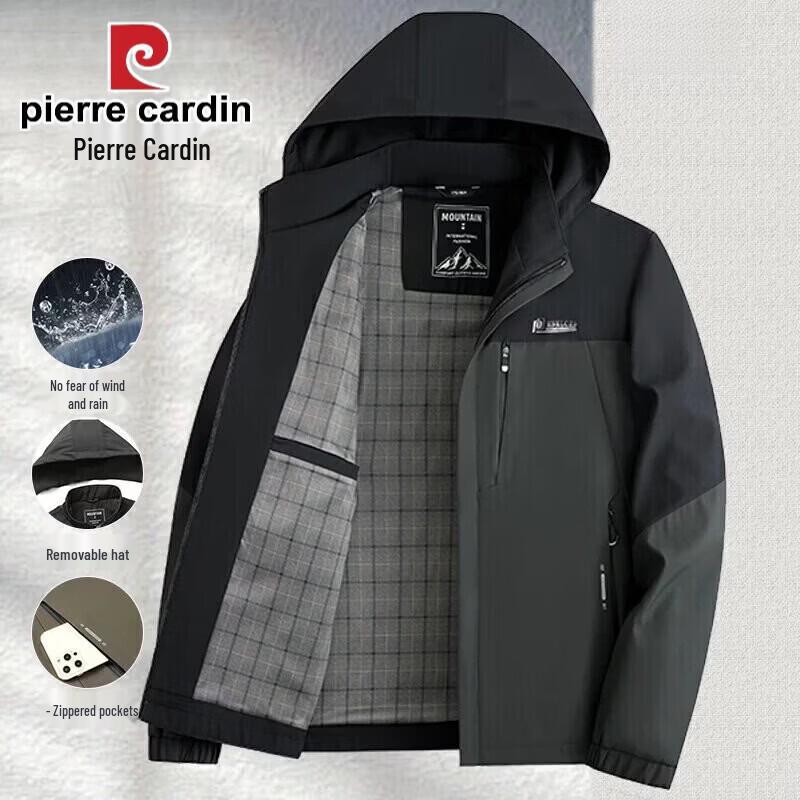 Pierre Cardin Men's Detachable Hooded Fleece-Lined Jacket