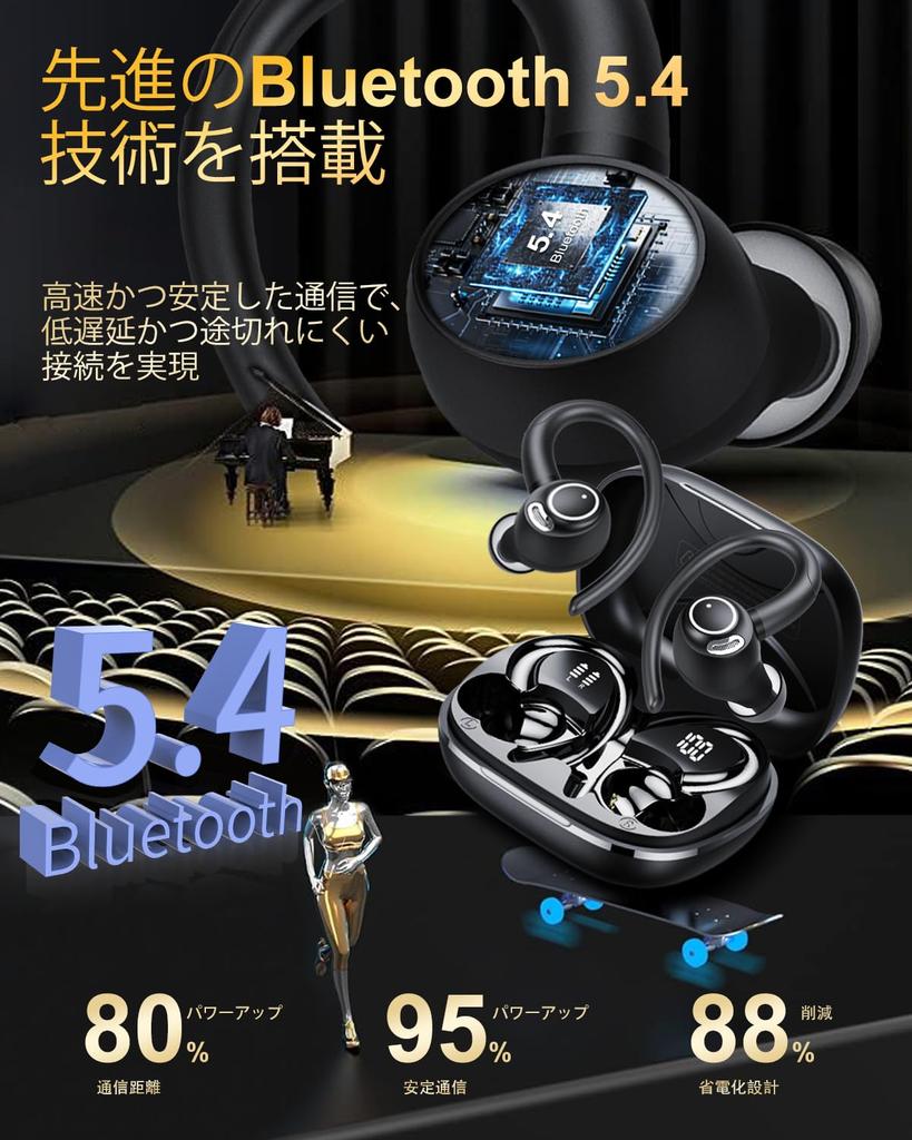 Wireless Earbuds, Bluetooth 5.4, Over-Ear Earphones, ENC Noise Cancellation, HiFi, with Microphone, 2026 Latest Model, AAC Support, Low Latency, Autom