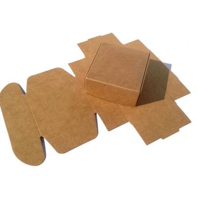 50pcs Blank Small Gifts Soap Cardboard Paper Flip Boxes,Folding Kraft Paper Square Craft Box,Candy Gift Packaging Boxy Boxes