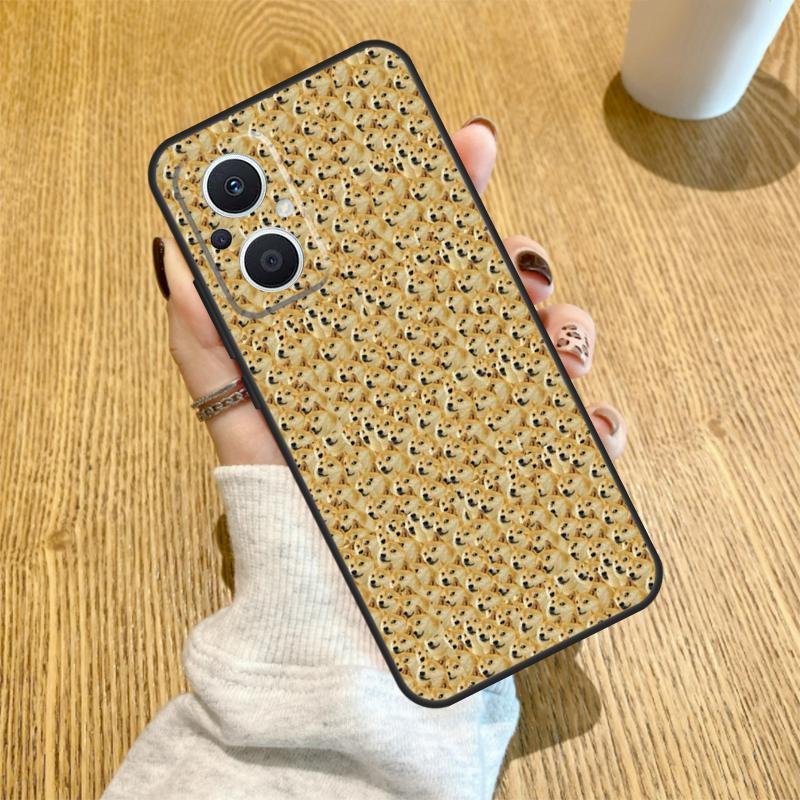 DOGE MEME Shiba Inu Dog Funda For OPPO Reno 10 11 12 13 14 Pro 14F 13F 12F 11F 7 8 Lite OPPO Find X5 X8 X9 Pro Case