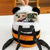 Schattige Simulatie Panda Pluche Rugzak Squishy Pluizig Dier Schooltas Voor Kawaii Panda Met Honingpot Bamboe Pluche Schoudertas