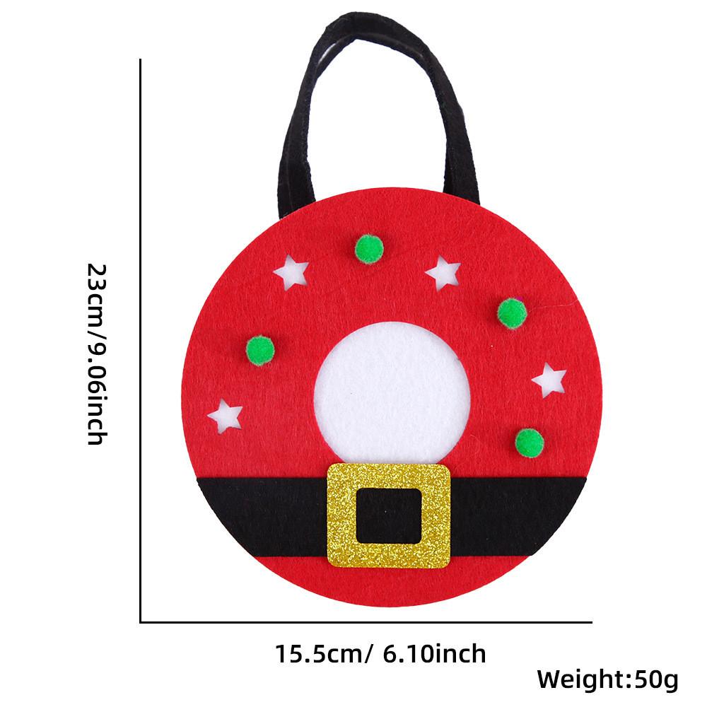 Cute Felt Christmas Tote Bag In Gingerbread Man Christmas Tree Santa Styles For Holiday Gifts