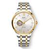 IW Watch Men Skeleton Automatic Mechanical Watches Silver Blue Japan Movement Sapphire Glass Relogios Masculino