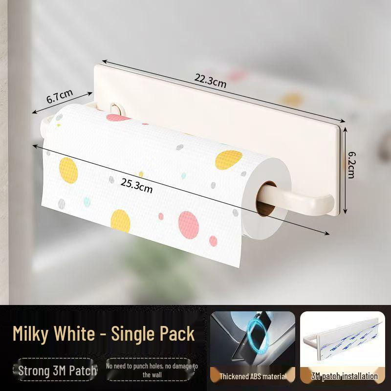 Настенный кухонный стеллаж для хранения и держатель для полотенец (без сверления)