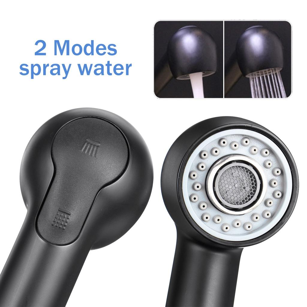 Black Kitchen Faucet With Pull Down Sprayer Hot and Cold Water 360 Degree Taps Kitchen Pulled Out Faucet Two Function Mixer