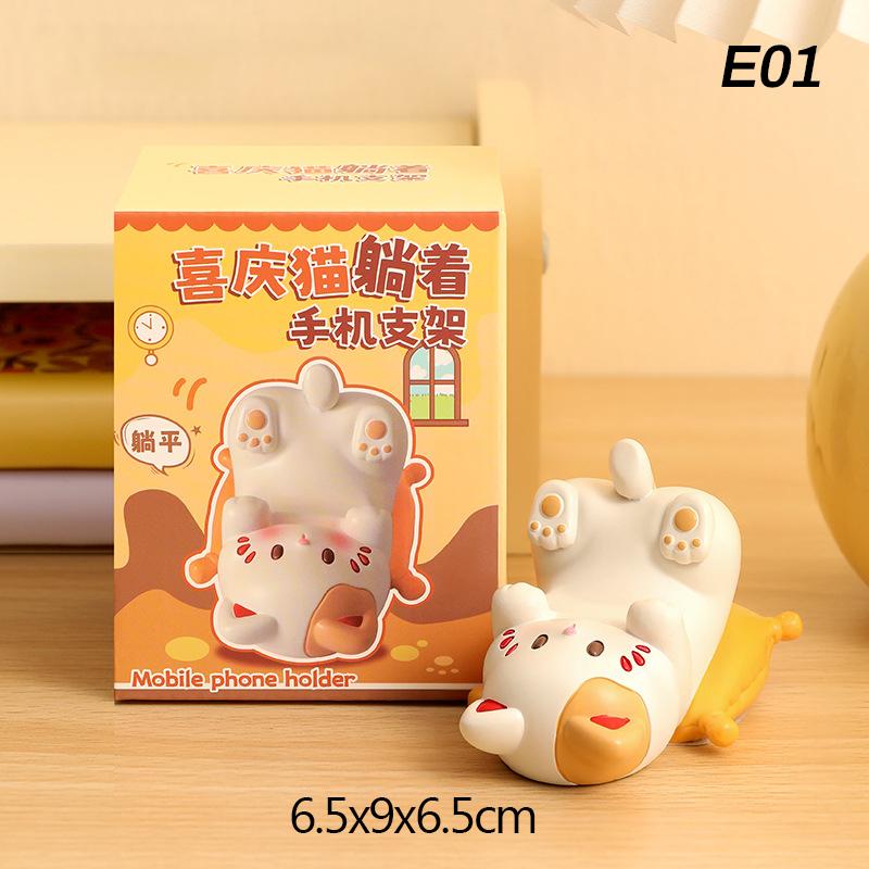 

Креативна мультяшна щаслива кішка Підставка для телефону Милий ведмедик Панда Кішка Настільні прикраси Офіс Дім Каваї Декор Тримач для телефону