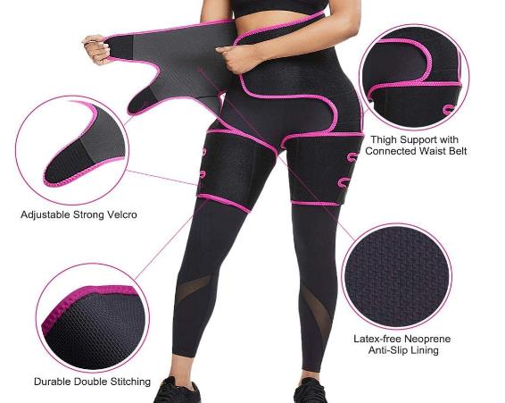 Duolite Women's Neoprene Durable 3-in-1 Waist Trainer Thigh Slimming Support Belt Customizable Options for Effective Weight Loss