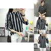 Elegant Women Long Sleeve O-neck Stripe Blouse With Premium Quality Fabric And Timeless Design