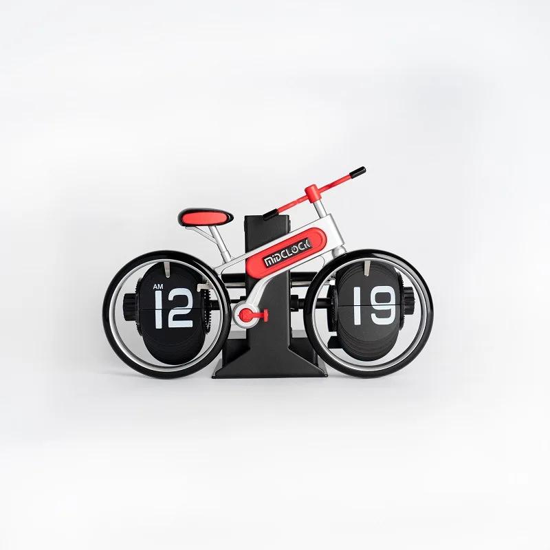 Personalized Bicycle Creative Bicycle Flip Clock Home Desktop Styling Flip Clock Fashion Decoration Gift Seat Clock