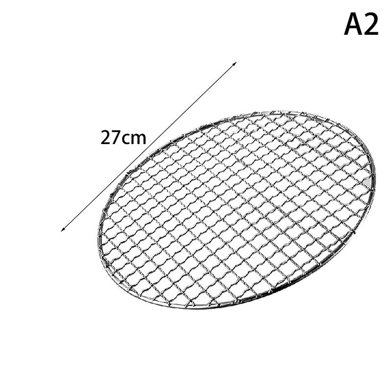 Runder Edelstahl-Grillrost Hitzebeständiger Grillrost Outdoor Camping Grill Teekochzubehör