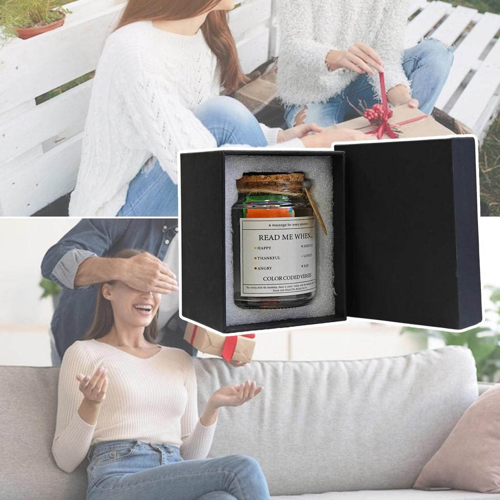 Tägliche Anleitung Koranverse Glas Gebetsglas Perfekt für emotionalen Trost und Reflexion Nachdenkliches islamisches Geschenk