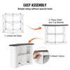Portable Tradeshow Podium Table, 51.18" X 18.31" X 37.4", Display Exhibition Counter Stand Booth Fair with Wall, Foldable Promotion Retail Bar Table
