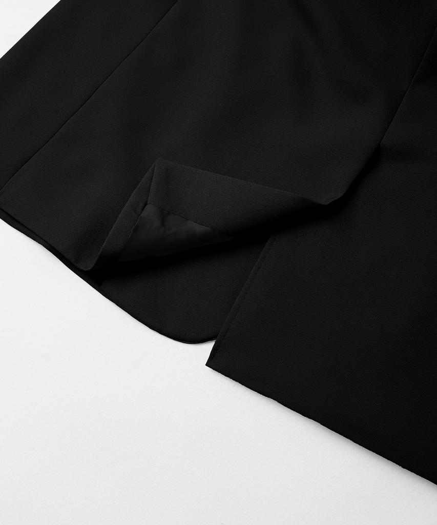 Topboy Essential Oversized Single Blazer Black