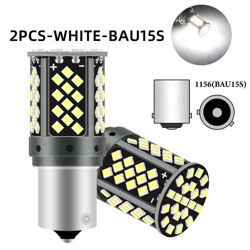 2pcs 1156 BA15S 1157  T20 7440 W21W 7443 W21/5W 2025chip 81smd  LED Car Tail Bulb Brake Reverse DRL Turn Signal Light 12V Canbus