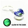 1PC Round Luminous Pendant with Ring Graduation Gift Planetary Earth Keychain Car Glow-in-the-Dark Durable Dual-Sided Cute