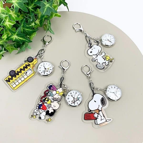 Fieldwork Women's Snoopy Analog Keychain Watch, Silver PNT035-4