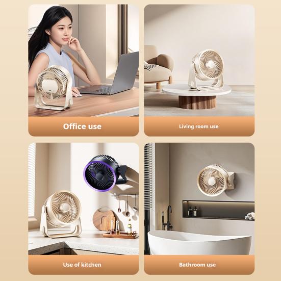 Wall-Mounted Desktop Fan with 5 Speeds Low Noise Electric Fan