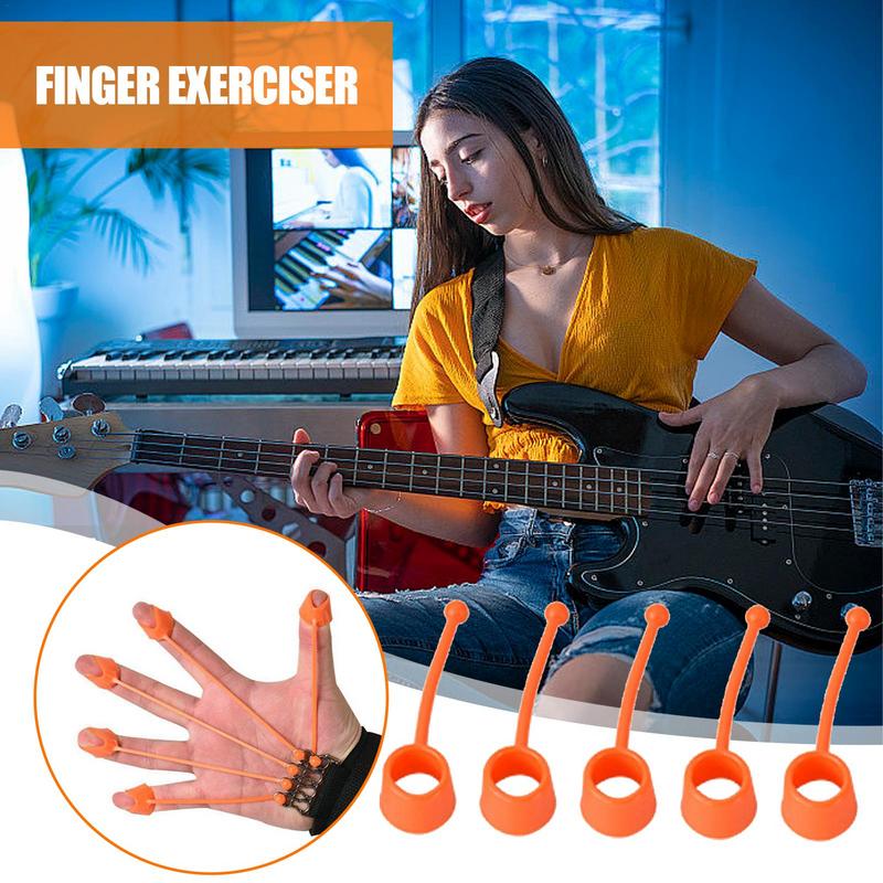 Finger Strength Trainer 5Pcs Elastic Silicone Finger Exerciser & Hand Strengthener Finger Stretcher Hand Grip Strengthener For