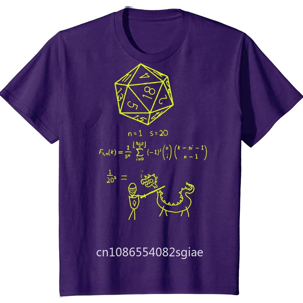 Novelty The Science of 20 Sided Dice T Shirts Graphic Cotton Streetwear Short Sleeve DND D20 Dungeon Gamer Dragon Dice T-shirt