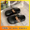 Hole Sandals Versatile Half Slippers Women's 2025 Spring and Summer New Outer Wear Bag Head Soft Sole Non-slip Women's Cool Slippers