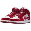 Dámské tenisky Air Jordan 1 Mid Red Velvet Bílá Černá Týmově červená FZ3334-100