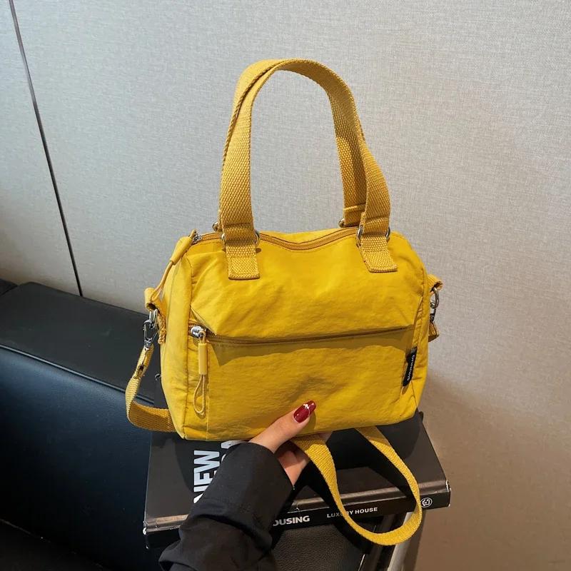 Solid Color Nyl Casual Crossbody Bag Large Capacity Persality Handbags 2026 Hot Trendy Designer Style Women's Shoulder Bags