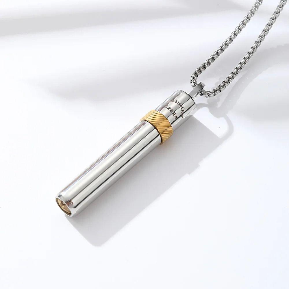 Stainless Steel Breathing Resistance Whistle Necklace Yoga Meditation Necklace  Female Lady Girl