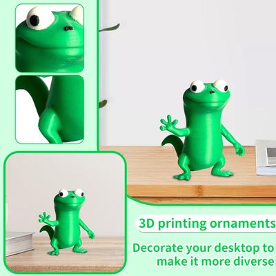 Dekorace s memem ještěrky Kreativní zábavné stolní ozdoby v podobě ještěrky Dekorace do domácnosti 3D tištěné ozdoby