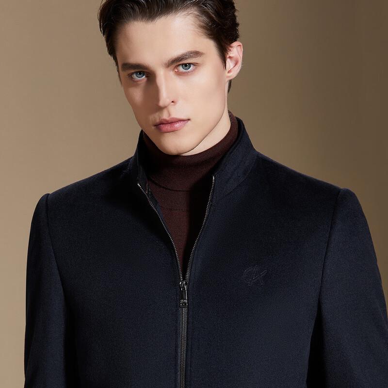 Antonio Men's Stand-Collar Silk Cashmere Wool Blend Jacket
