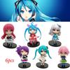 New 6 Models Hatsune Miku Figures Pvc Anime Peripheral Hatsune Beauty Girl Decoration Doll Machine Decoration Characters)