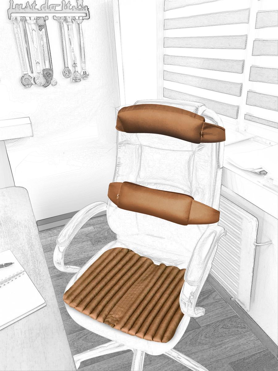 

Накидки на крісло керівника Ekkoseat, наповнювач гречане лушпиння коричневий