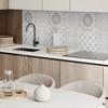 Glued PVC Panel with Motif Perfect for the Hallway 100x50 Cm Geometric and Floral Patterns