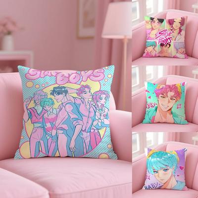 Saja Boys KPopS DDemon HHunters Pillow Case Pattern Printed Pillowcase for Living Room Sofa Cushion Cover Bedroom Decor