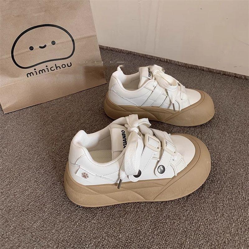 Zhao Ruth's original platform white shoes, new student campus versatile bread shoes, casual sports shoes
