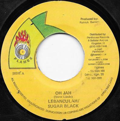 7-Zoll-Schallplatte SUGAR BLACK  LEBANCHULEH  Oh Jah NONE Flames Jamaica Reggae Ska  Dub Gebraucht