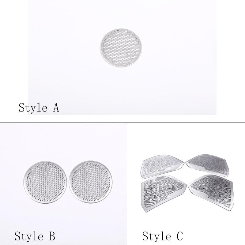 For Alfa Romeo Giulia 2017 2018   Aluminum Alloy Car Door Speaker Cover Trim Sticker Car Interior Accessories