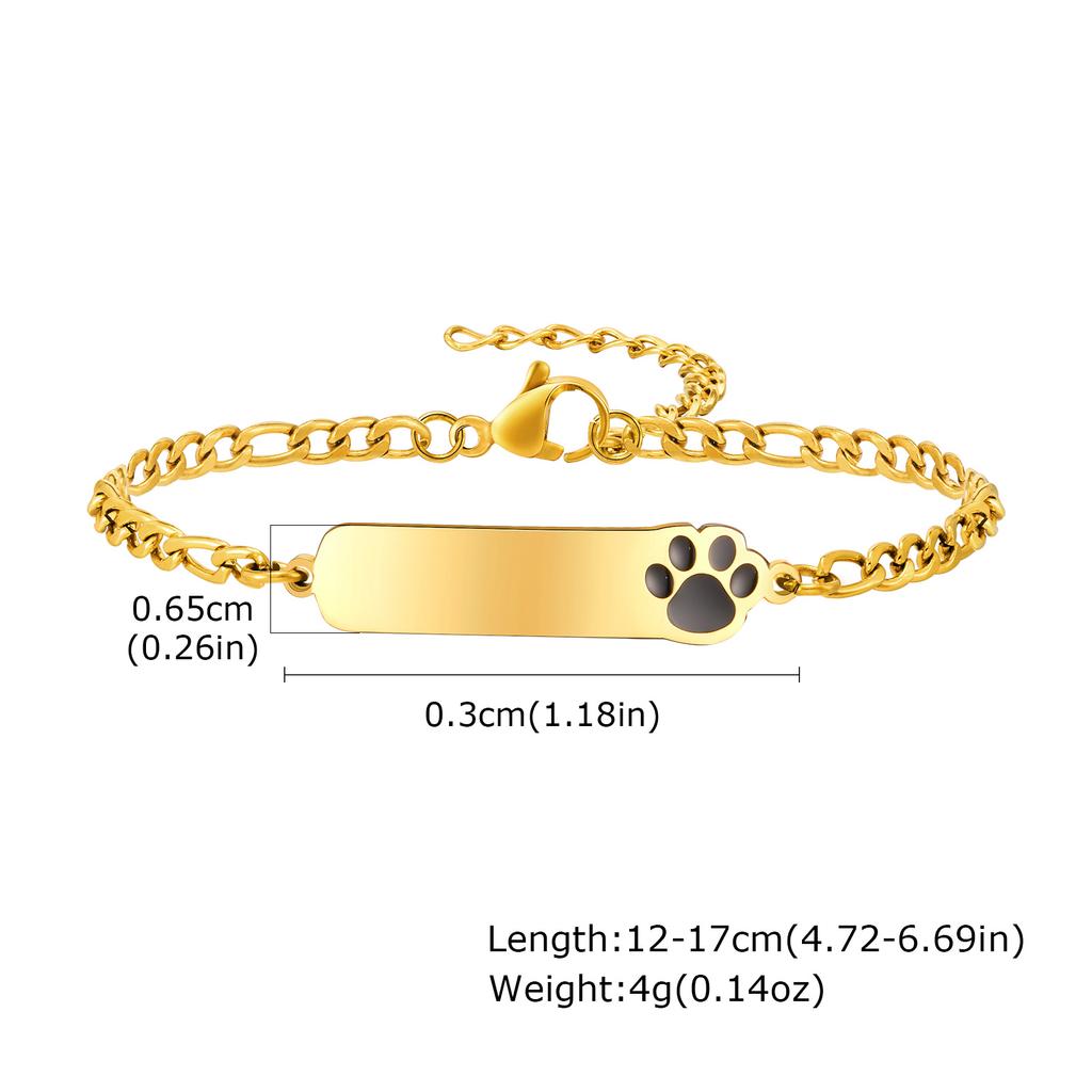 Name Free Customized Bracelet for Baby,Cute Birthday Anniversary Personalized Info Customization Bracelets,Link Chain Bracelet
