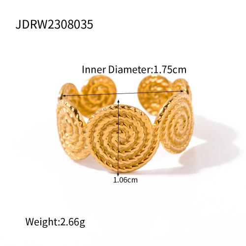 Wholesale Twisted Link Chain Open Rings Stainless Steel Jewelry  Gold Plated Adjustable Finger Rings For Women Party Gift