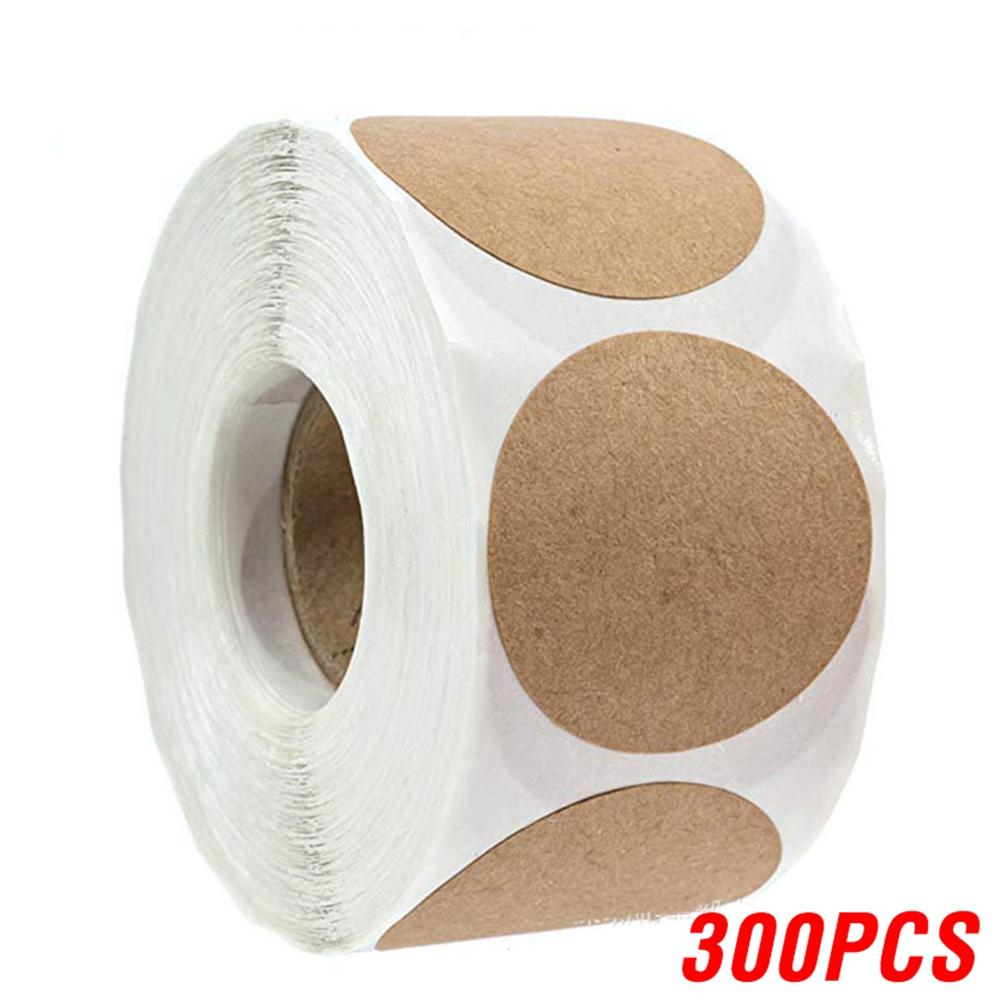 100-500Pcs Vintage Kraft Paper Stickers Scrapbook Gift Stationery Label Stickers Handmade With Love Thank You For The Stickers
