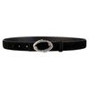 Classic Leather Belt For Women With Alloy Buckle For Casual And Office Wear