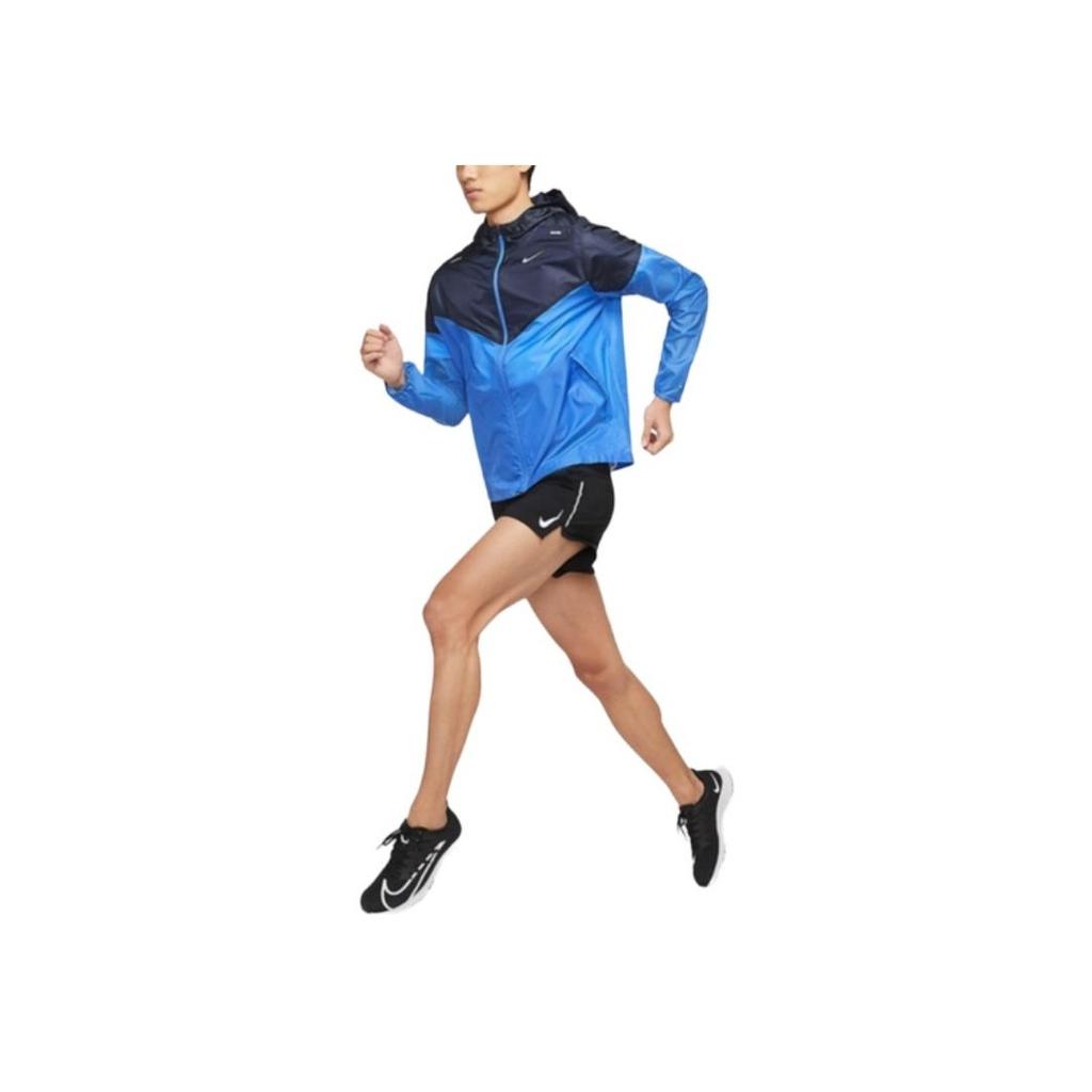 Nike Windrunner Woven Colorblock Hooded Jacket Men Outerwear Blue CK6342-402