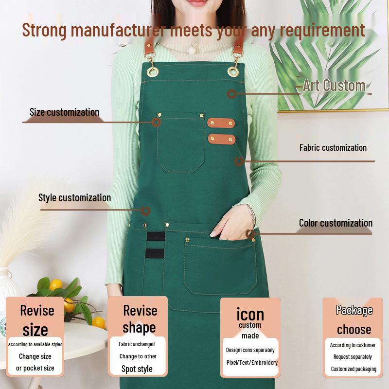 Waterproof Oil-Proof Apron for Kitchen, Dining, Restaurant, Gardening, or Work with Custom Logo Option