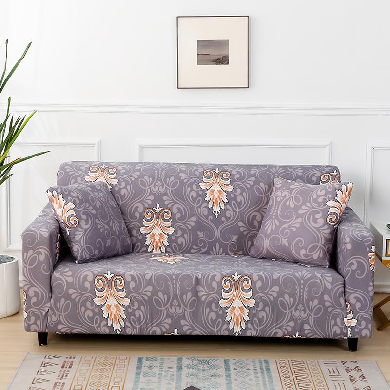 1pc Stylish Floral Printed Sofa Slipcover Elastic Furniture Protector for Bedroom Office Living Room Home Decor Sofa Couch Cover