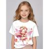 Children Clothing Girls Enchanting 3d Fairy Print Short Sleeve T Shirt Tops Comfortable Crew Neck Casual Tees Kids Girl Clothes