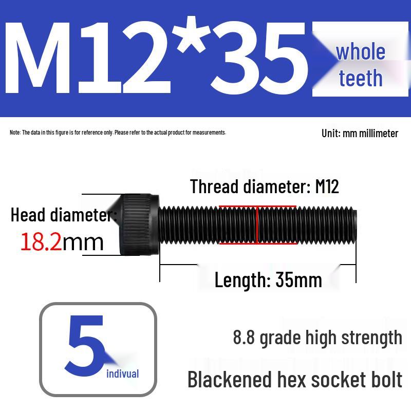 8.8 High-Strength Socket Head Cap Screw Bolt (M4-M20)