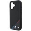 BMW Bmhmp16S23Pupdk Iphone 16 6.1 Czarny/Black Hardcase M Perforated Tricolor Line Magsafe