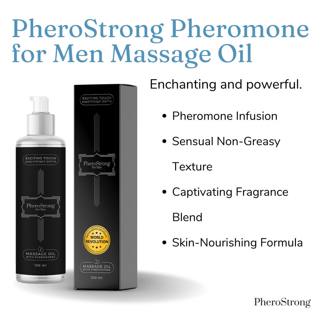 PheroStrong for Men Masážní olej - Excite Women s feromony - 100 ml