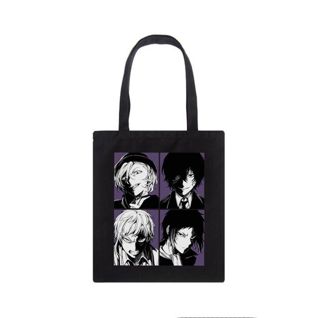 

Сумка на плечо Bungo Stray Dogs Nakajima Atsushi, женская повседневная сумка-тоут в стиле хип-хоп, сумки-шоппер y2k, холщовая сумка в стиле японского аниме дадзай Осаму 34*42cm